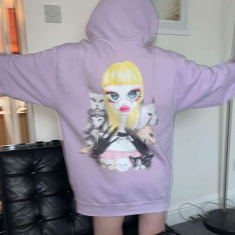 Jazmin Bean in Puppy Pound Pullover Hoodie